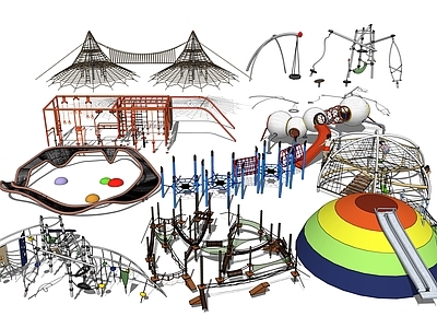 儿童游乐园 攀爬网架 公园游乐设施