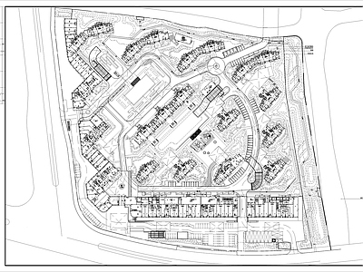 宁波市藕池站地块住宅景观全套施工图 居住区景观