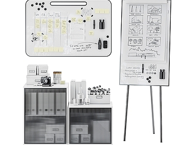 办公标记黑板 磁性会议板 办公文件柜 微单相机 便签纸 工作白板