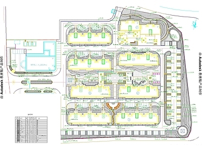居住区住宅小区景观设计施工图 居住区景观