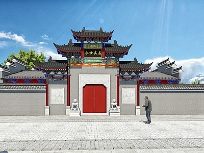 中式古建筑 宫殿 庙宇 宗祠