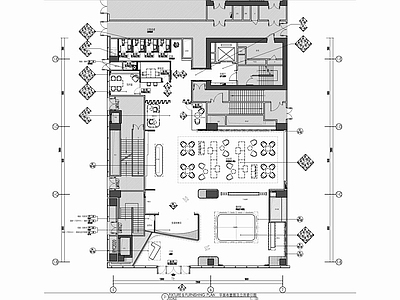 现代简约高办公售楼处CAD施工图