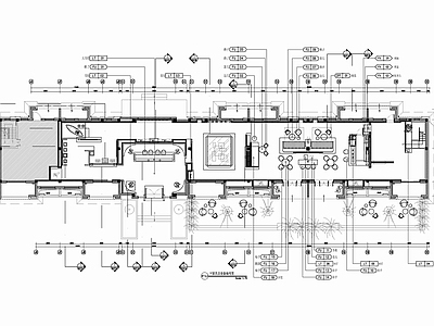 900㎡售楼中心CAD施工图