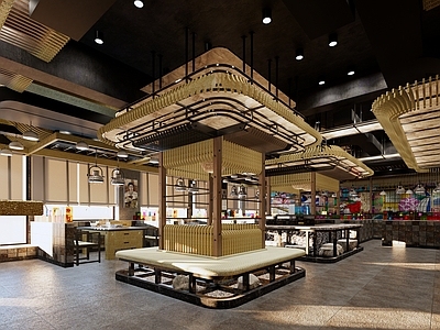 韩式烤肉店 餐饮休闲区