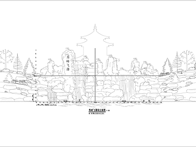 假山水景景观节点详图