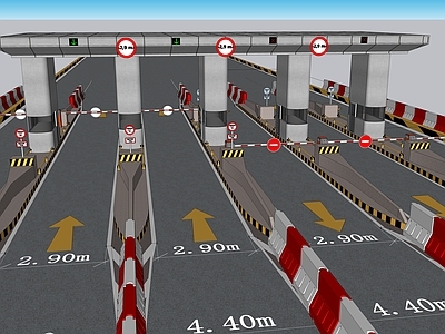 现代高速公路收费站