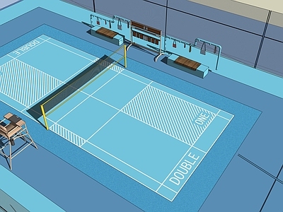 现代户外羽毛球场
