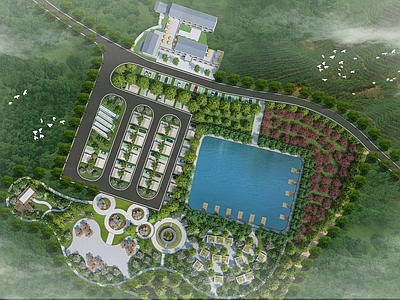 现代公园景观 露营基地