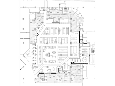 大超市装饰平面施工图
