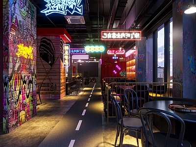 工业风烤肉店