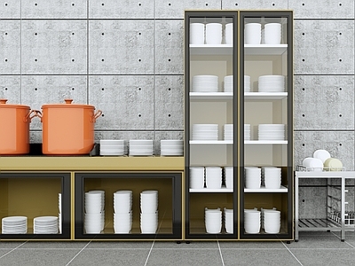 厨房用品组合 碗筷柜 餐具架