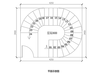 旋转楼梯节点详图施工图