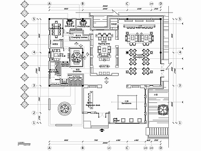 1000㎡售楼处销售中心CAD施工图