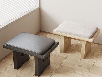 侘寂风凳子 椅凳 矮凳 实木凳子 单人凳 座凳 坐垫垫子 户外凳子