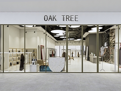 现代服装店 前台 展台