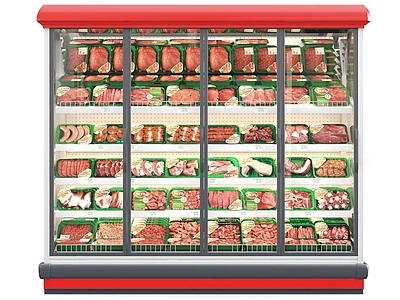 现代冷藏冰柜 冻肉 货柜 肉类 保险柜