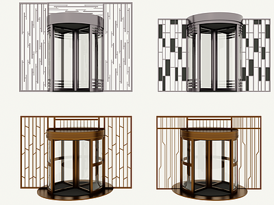 现代旋转门 酒店旋转门 自动门旋转门