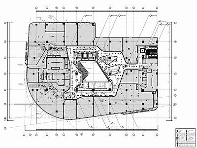 9层商场公区电梯厅CAD施工图
