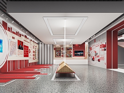 现代党建展厅 产品展台 企业科技展厅 展馆 展览 展板 文化墙 企业墙