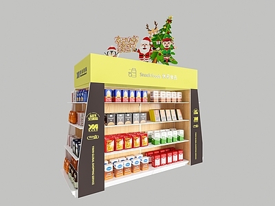 现代休闲食品货架 展示架