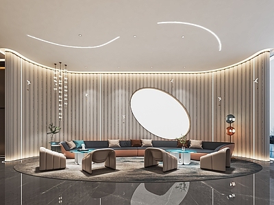 现代现代售楼处洽谈区 组合 艺术 展示柜 装饰柜
