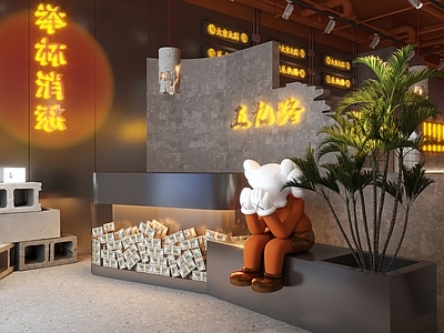 工业风火锅店
