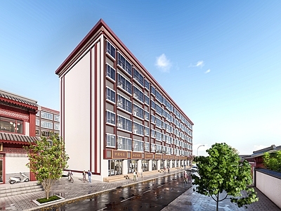 中式红色文化住宅楼