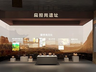 现代博物馆 AR互动场景 文物展示柜 互动触摸一体机 数字沙盘 文物