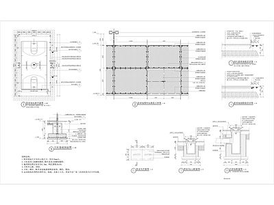 体育篮球场设计施工图