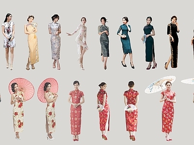 2D现代旗袍女人合集