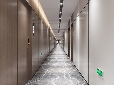 现代酒店过道 电梯间 走廊 走廊