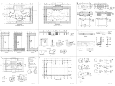 新中式钢结构连廊景墙节点施工图