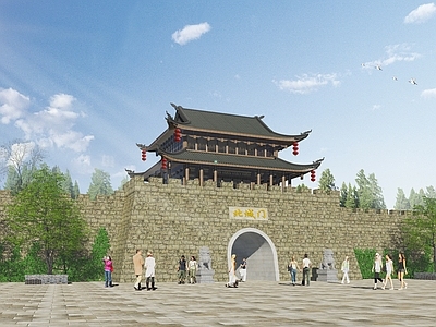 中式城门