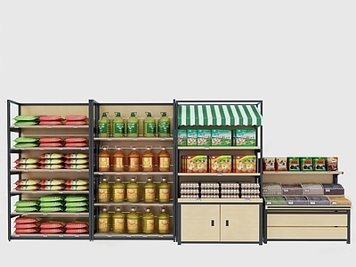 现代商品货架