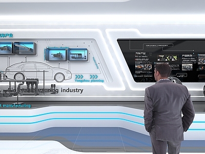 现代新能源汽车展厅 科技汽车展厅 电池展厅展示科技展厅 互联网数字化展厅