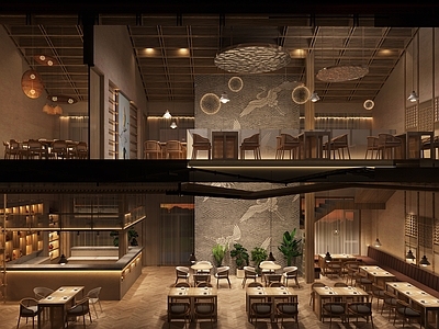 新中式乡村自助餐饮餐厅 农家乐轻餐厅 民宿民俗餐厅 乡村白鹭轻餐厅