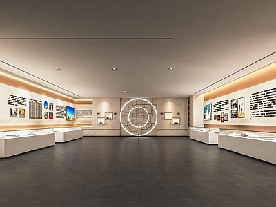 现代展厅 展馆 展览馆 展板 文化墙 宣传栏 企业墙 展示墙 触控机
