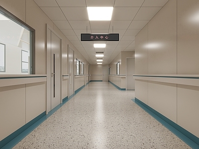 现代医院过道 普通医院 医院走廊