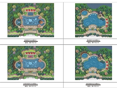 室外泳池景观节点详图