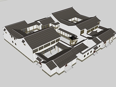 新中式风格徽式建筑