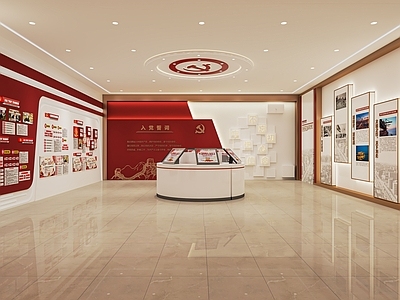 现代党建文化展厅 红军纪念馆 文化展馆
