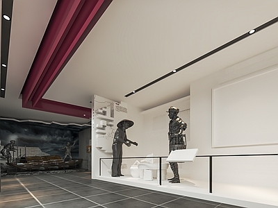 现代红色革命纪念馆 纪念馆展厅 抗战题材展厅 战役馆 战争场景