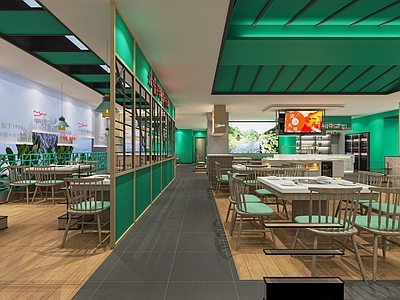 现代火锅店 头面 餐馆 饭店 椅 自助调料台 卡座