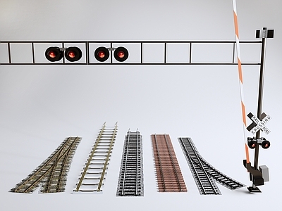 火车轨道 火车交通信号灯 动车轨道