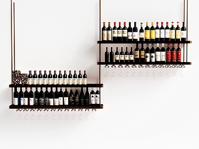 酒具 酒瓶 红酒瓶 洋酒瓶 酒吧吊架