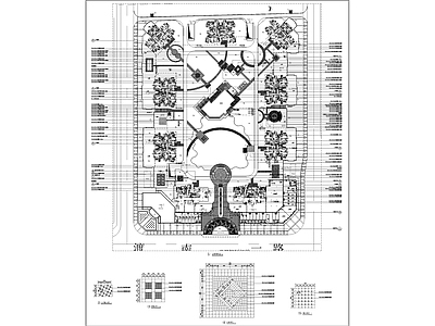 欧式简约住宅景观施工图