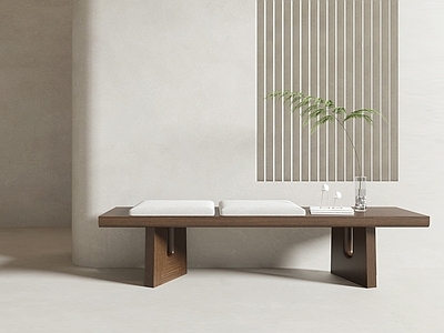 侘寂风床尾凳 脚踏