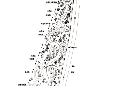 梅园景观平面图 施工图