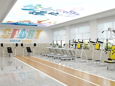 现代健身房  公共空间