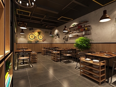 工业风火锅店